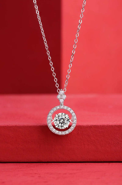 Touch - A Fashionable And Trendy Jewelry Necklace Pendant Set With 1-carat Moissanite S925 Sterling Silver And Platinum Plating sandrabazar..