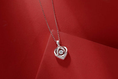 With You In My Heart - A Fashionable And Trendy Jewelry Necklace Pendant Set With 0.5-carat Moissanite S925 Sterling Silver And Platinum Plating sandrabazar..